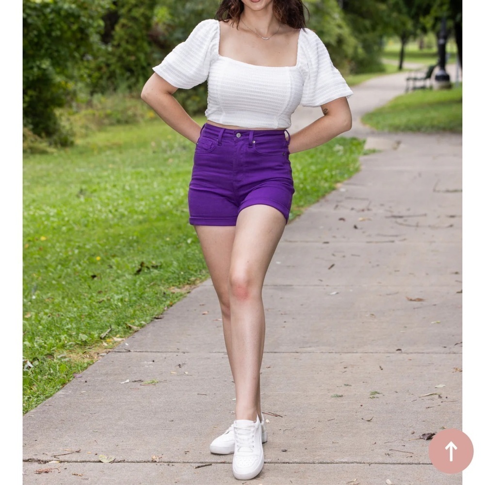 The Sydney from Judy Blue High-Rise Tummy Control Garment Dyed Denim Shorts SzXL - Picture 9 of 9